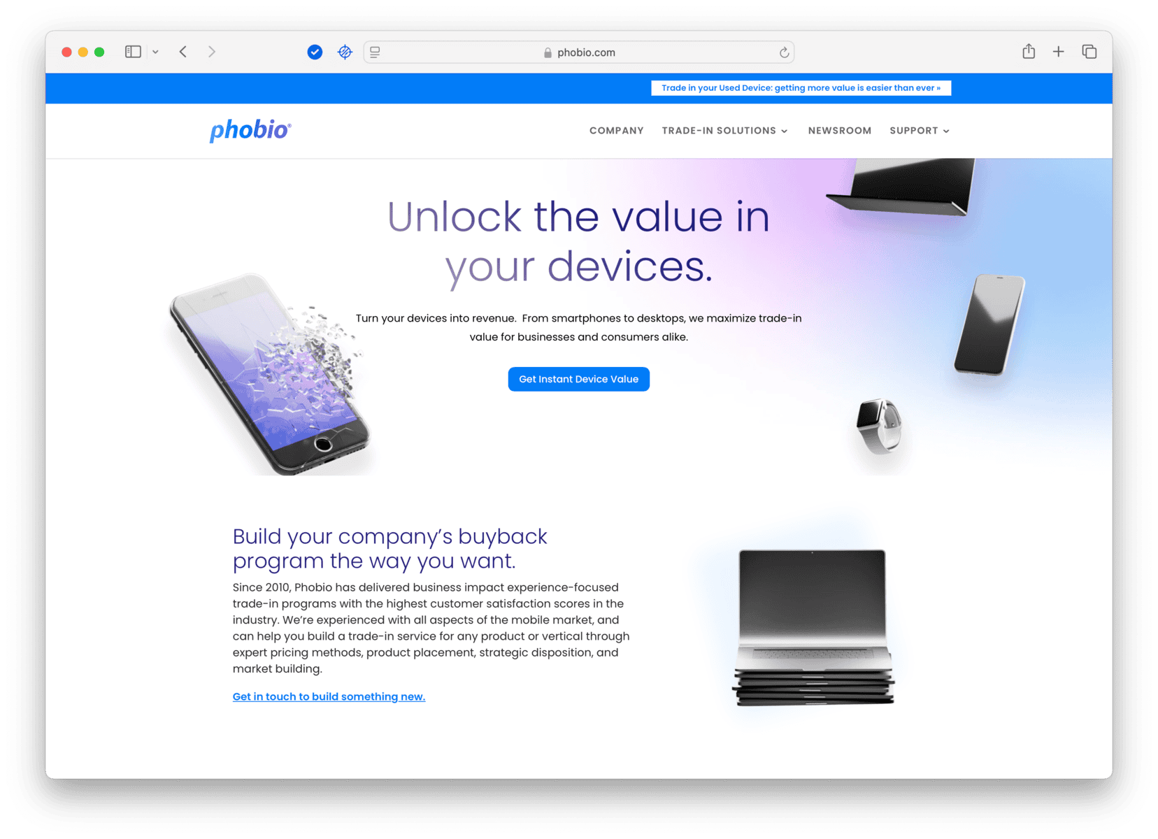 Phobio home page